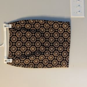 Loft printed pencil skirt